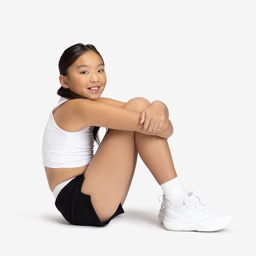 Soffe Youth Girls Cheer Shorts, Athletic Cotton Blend, 2.75” Inseam,