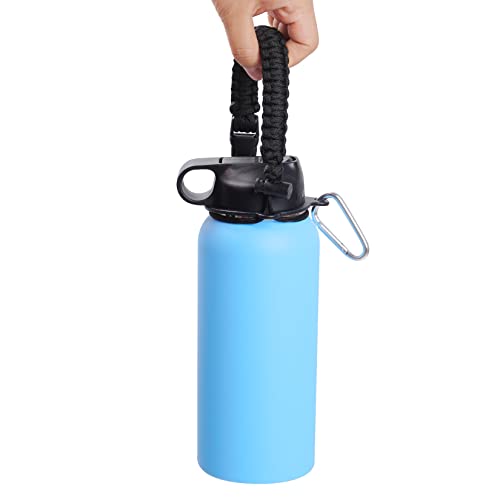 Paracord Handle for Wide Mouth Water Bottles - 2 Pack