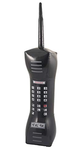 Inflatable Retro Mobile Phone Party Prop - One Size / Black