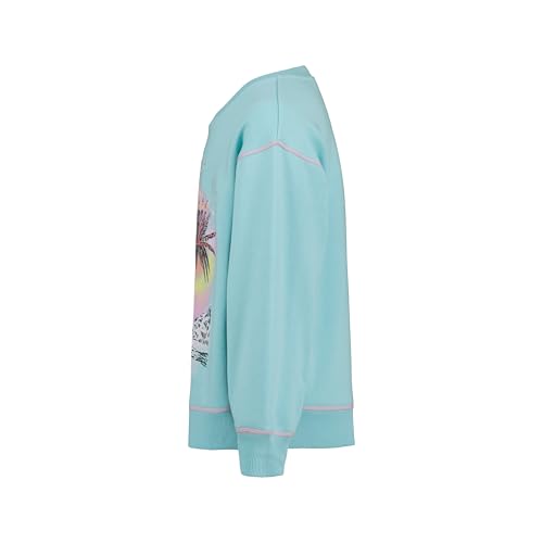Roxy Girls' Oversized Fit Graphic Fleece Crewneck Sweatshirt - Tibetan Stone Swell 12-14