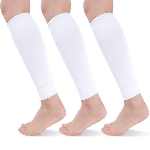Dxhycc 3 Pairs Kid Soccer Socks Leg Sleeves for Youth Boys Girls