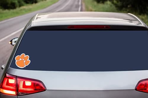 Clemson Tigers Auto Decal - 8 Inch Team Color Sticker