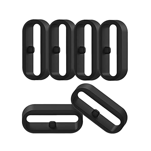 Silicone Fastener Ring for Garmin Watches - Black & Black