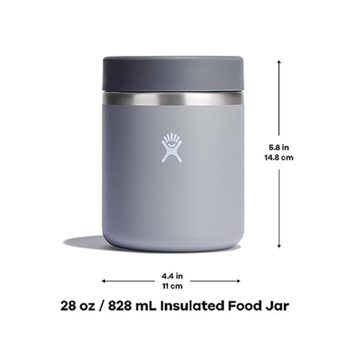 Hydro Flask 28 Oz Insulated Stainless Steel Food Jar - Leakproof Snack & Soup Container, Black