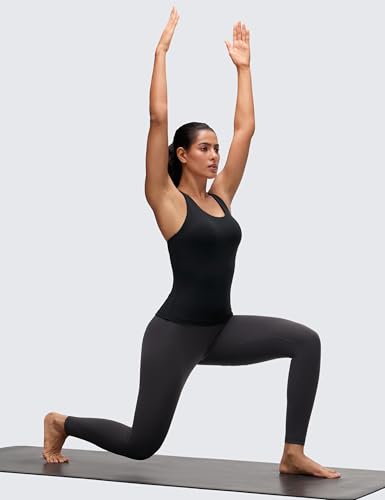 Butterluxe Racerback Tank Top for Women - Built-in Bra, Soft & Light Support