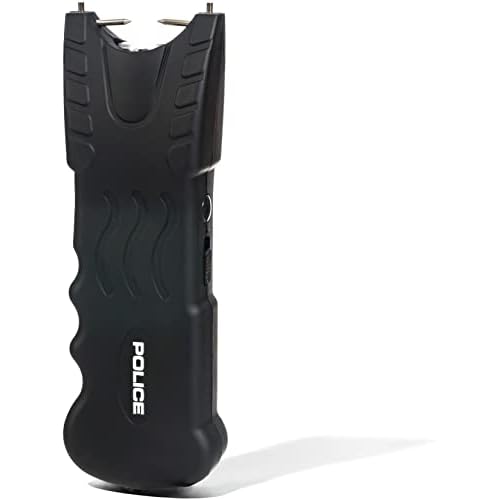 POLICE Stun Gun for Self Defense 916 ? High Voltage Rechargeable with LED Flashlight, Compact & Heavy Duty ? Personal Security for Women & Men ? Black