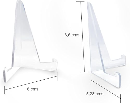 Acrylic Card Display Stand - 5 Pack Clear Mini Easels for Trading Cards & Collectibles