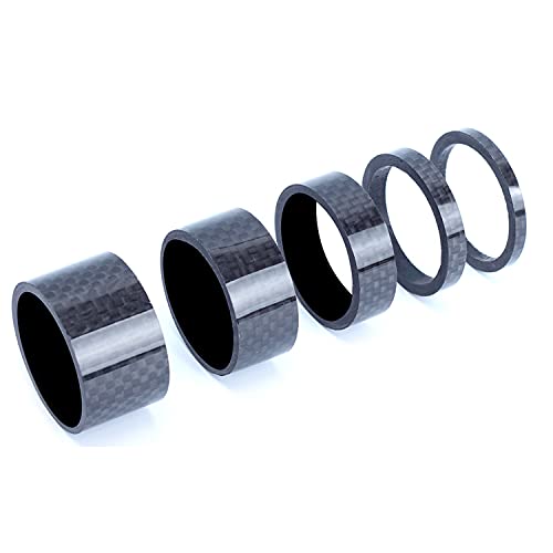 Carbon Fiber Headset Spacer Set - 5 Pcs, 3/5/10/15/20mm