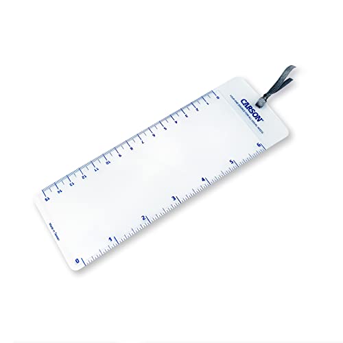 3x Fresnel Bookmark Magnifier with 6-Inch Ruler - Single Pack