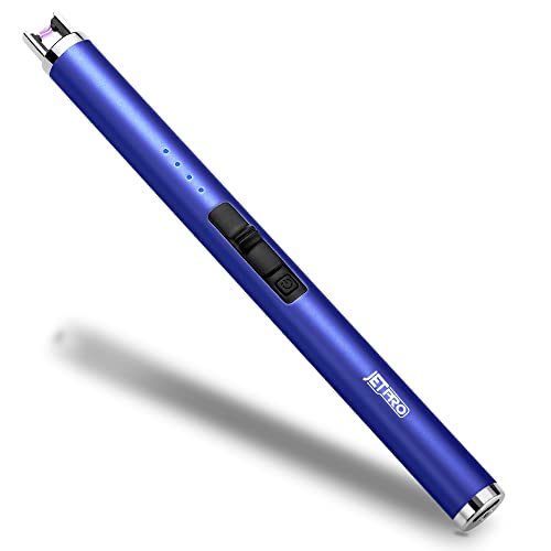 USB Rechargeable Candle Lighter - Electronic Arc Lighter, Windproof, Dark Blue