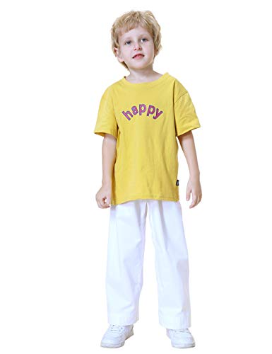 TOPTIE White Adult Kids Karate Pants Martial Arts Uniform for Training