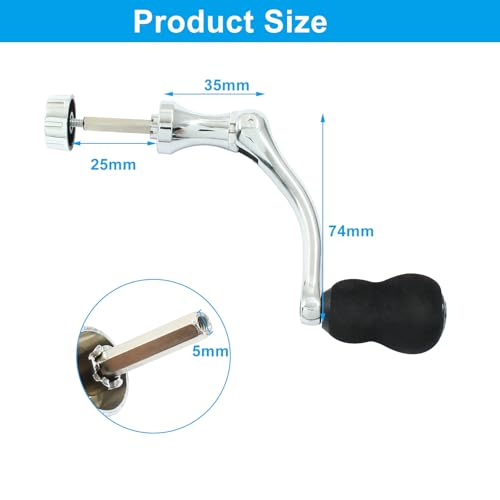 Metal Fishing Reel Handle Replacement - Medium Size 1000-4000