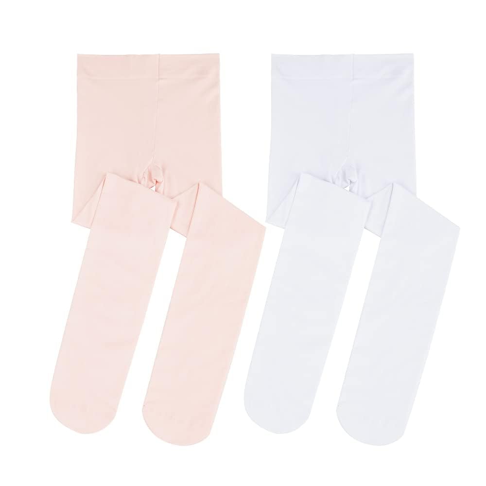Stelle Girls' Ultra Soft Pro Dance Tight/Ballet Footed Tight(Toddler/Little Kid/Big Kid),BP+WT,L