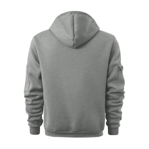 Men's Tactical Half Zip Hoodie - Large Light Gray