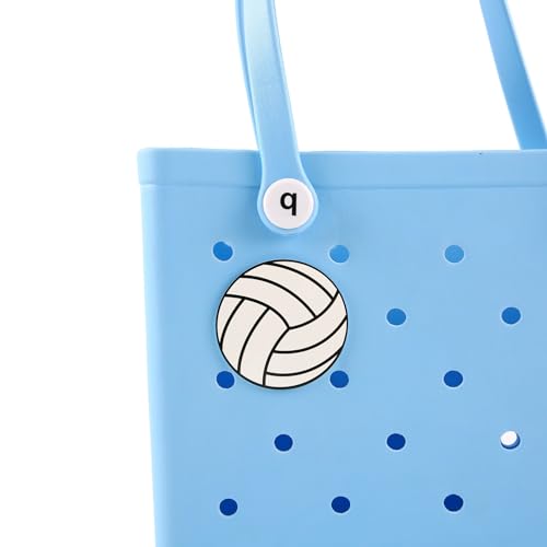 Acrylic Volleyball Bag Charm for Bogg Bag & Tote Bags