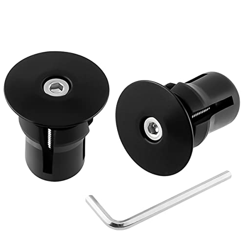 Bicycle Handlebar End Plugs - Black No Logo - Fits Most Bikes