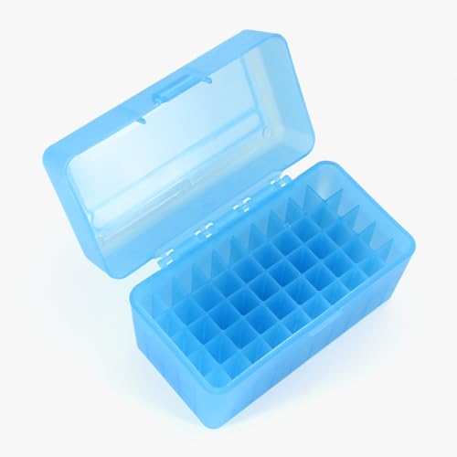 Locking Ammo Box - Portable Storage Case for 50 Rounds - Blue
