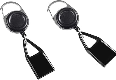 Retractable Lighter Holder Clips - Set of 2 Black