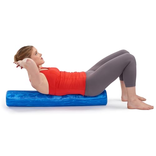 Soft Density Foam Roller 36" x 6" for Yoga & Pilates, Blue