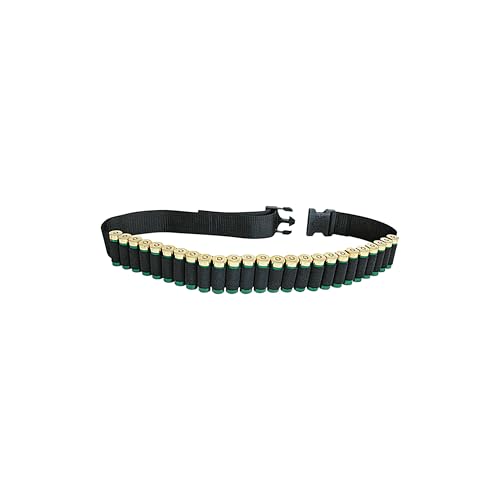Shotgun Shell Belt Holder for 25 Shells - Adjustable Black