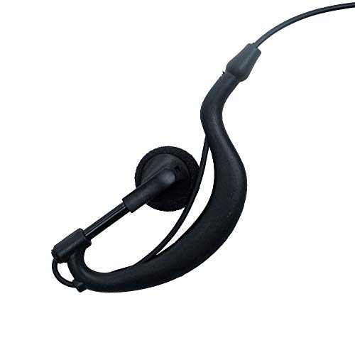 G Shape Earpiece Headset with Mic for Kenwood & Baofeng Two-Way Radios
