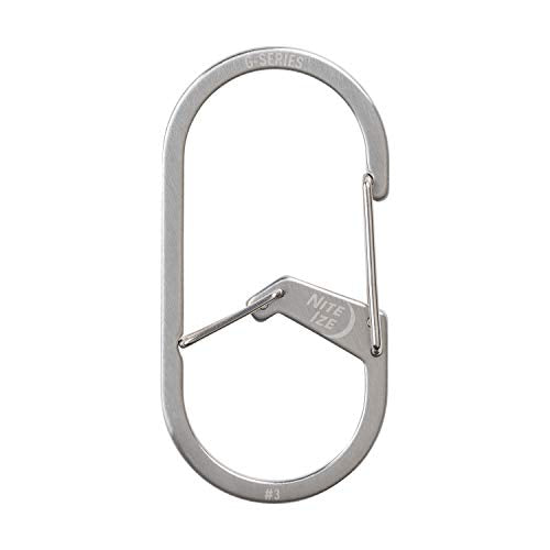 Dual Chamber Stainless Steel Carabiner Keychain - Size #3