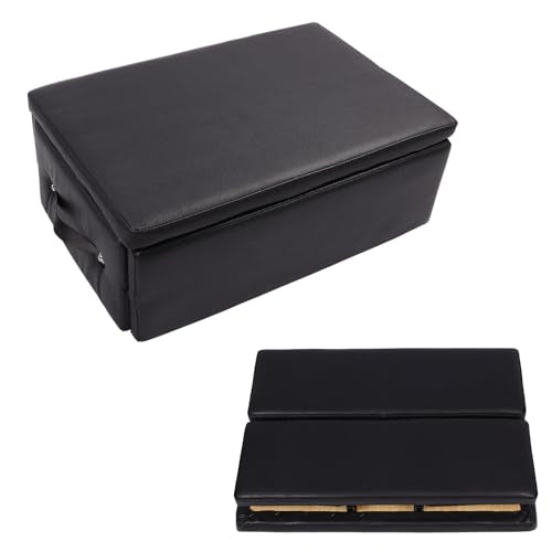 Foldable Pilates Box - Portable Sitting Box with Handles - Black