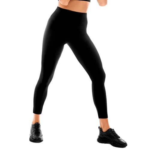 High Waisted Navy Blue Yoga Leggings for Women - Full Length