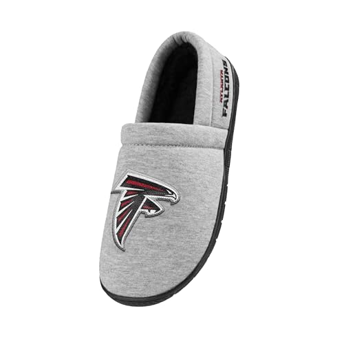 NFL Men's Sherpa Moccasins Slippers - Atlanta Falcons, Size 11-12