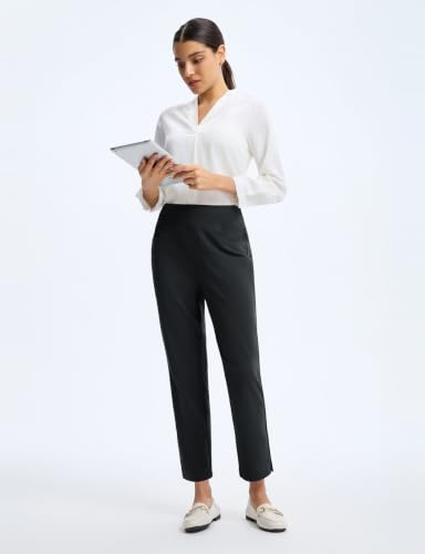 Baleaf Women's Fleece-Lined Thermal Pants - Petite 25" Black, Medium Winter Travel