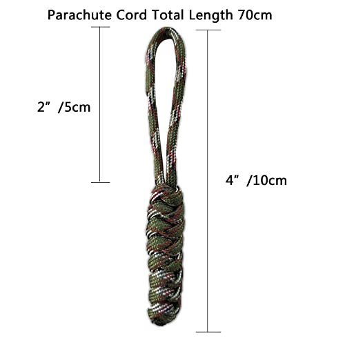 Paracord Zipper Pulls 4" – 10 Pack Hand-Woven Lanyards for Zippers, Knives, Backpacks