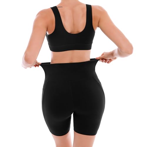 SINOPHANT 2 Pack Biker Shorts for Women with Pockets High Waisted