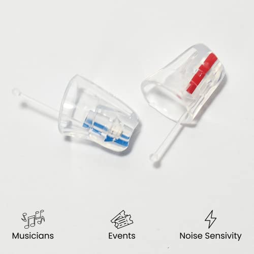 EARasers -31dB Peak Reduction Earplugs - Reusable Noise Reduction Musicians Earplugs for Concerts, Djs (Small)