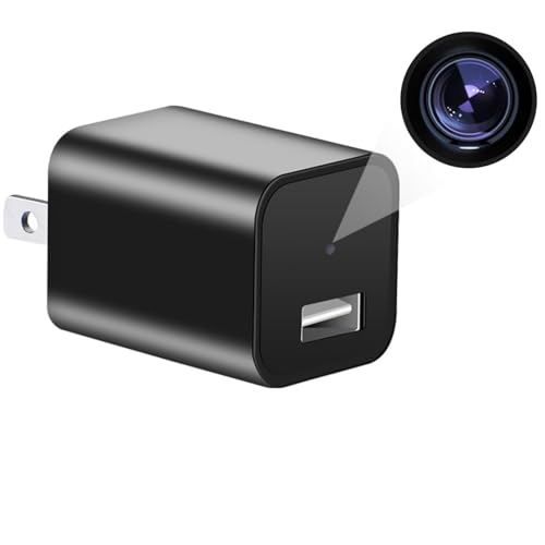 HEYING Smart USB Camera Charger, Mini Security Camera, 1080P HD Small Nanny Cam with Motion Detection for Home