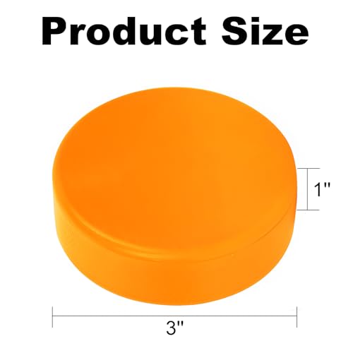 AceFox 6-Pack 10 oz Hockey Training Pucks - Regulation 3" x 1", High-Visibility
