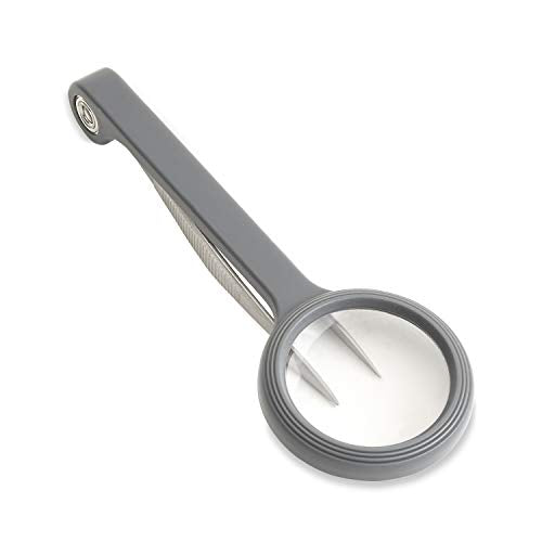 4.5x Magnifier with Precision Tweezers - Compact Lens