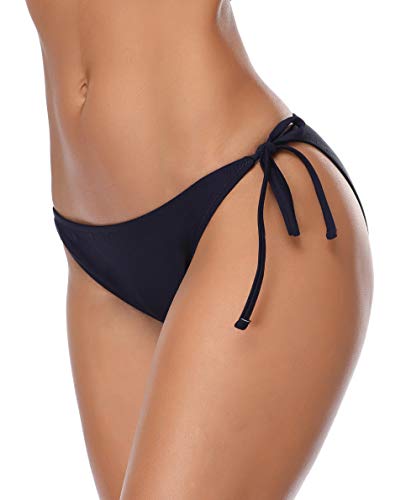 Women's Black Tie Side Bikini Bottom - Small Lanmiya Tankini Swimsuit Briefs