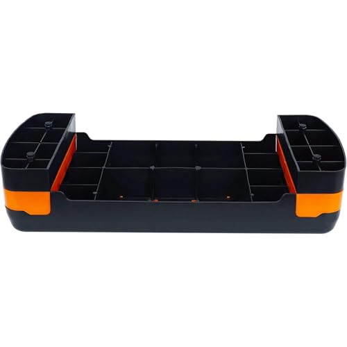 Aerobic Step Platform Trainer with Adjustable Risers - Black/Orange