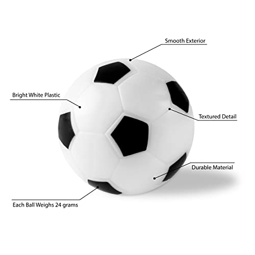 Mini Foosball Balls - 6 Pack Durable Soccer Balls