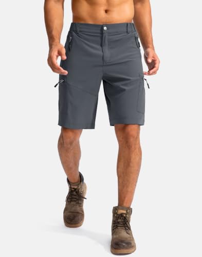 Lightweight Men's Cargo Shorts with 5 Zipper Pockets - 9/7/11"