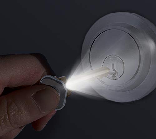 Small LED Thumb Light Stick-On Flashlight for Tools and Keys - Silver, 1 Pack