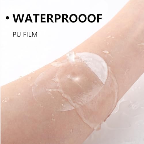 Lsenrioy 200pcs Transparent Waterproof Adhesive Bandages 1.7x2.6 Inch – Ellipse Film Dressing Tapes