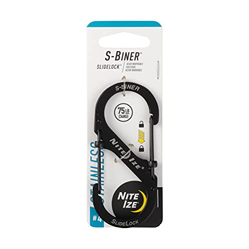 Lockable Dual Carabiner - Stainless Steel S-Biner #4 - 1 Count