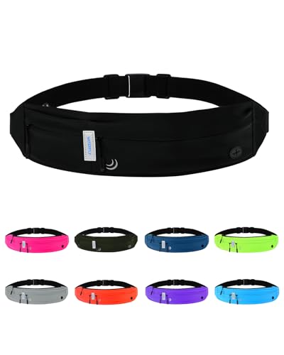 Running Belt Fanny Pack - Lightweight Phone Holder for Active Use - Black