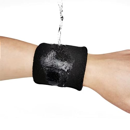 3-Inch Wrist Sweatbands - Absorbent Athletic Bands - White & Black - 4 Pack