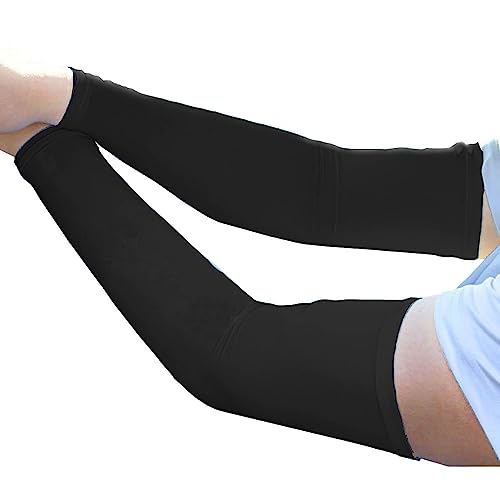 Cooling UV Protection Arm Sleeves for Sports - Medium, Black