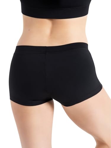 Women's Low Rise Boy Cut Dance Shorts - Black