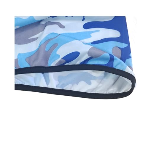 Windproof Balaclava Ski Mask - UV Protection Full Face Hood - Camo Light Blue