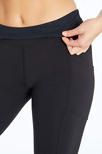 Marika Women's High Waist Tummy Control Mid-Calf Leggings Black Large