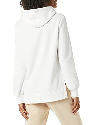 Women's White Fleece Hooded Tunic Sweatshirt - Large Size, Amazon Essentials